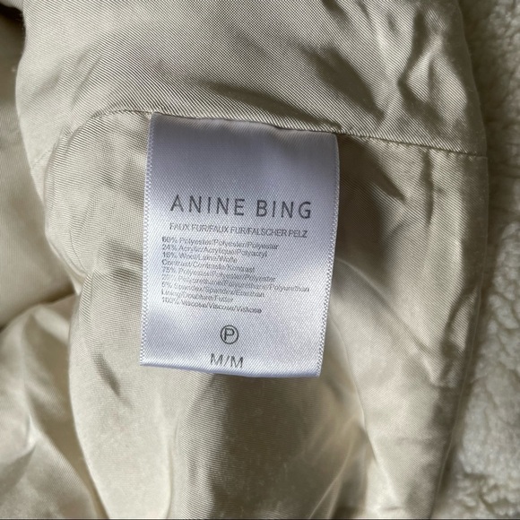 Anine Bing Rory Faux Sherpa Jacket Medium - Picture 14 of 14